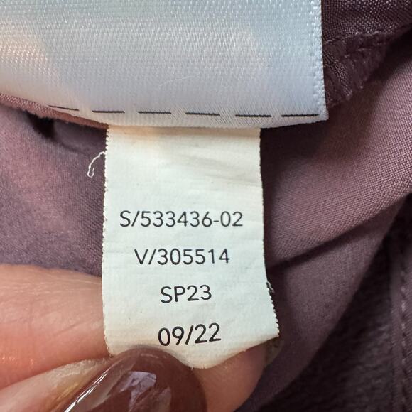 Athleta Brooklyn Heights High Rise Pleated Wide Leg Pant Purple Mauve -Size 12 - Picture 12 of 12